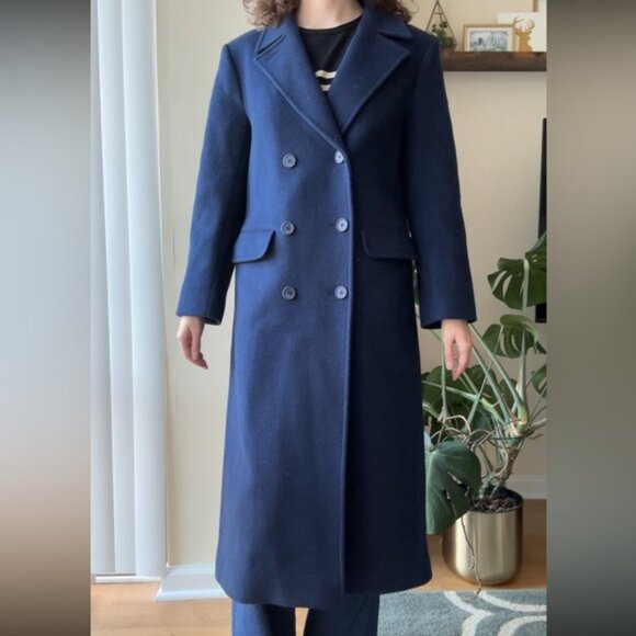 Pendleton 100% Virgin Wool Women’s Long Coat, Blue, Size 8 - Picture 4 of 15